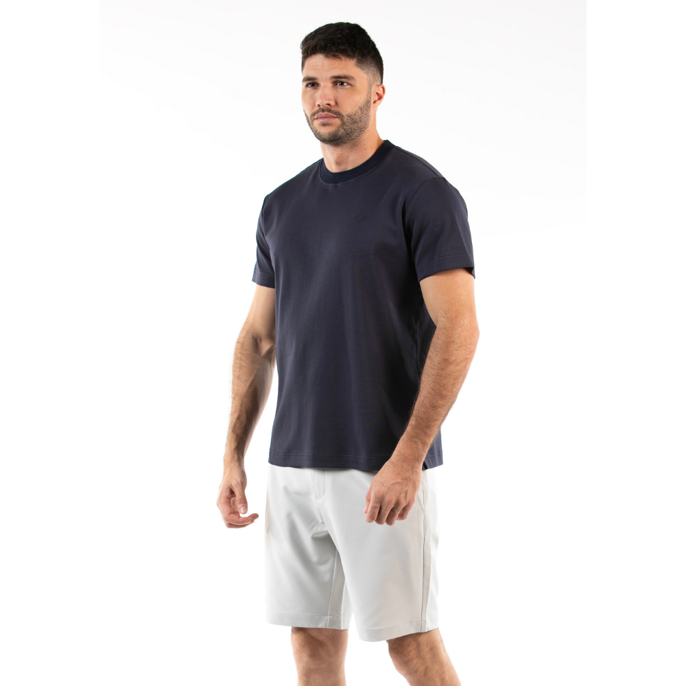 Oscar de la Renta | Camiseta Minimalista con Cuello Acanalado