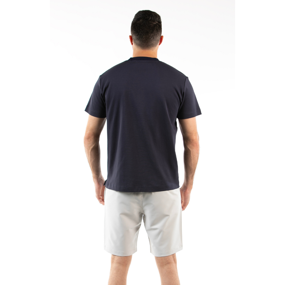 Oscar de la Renta | Camiseta Minimalista con Cuello Acanalado
