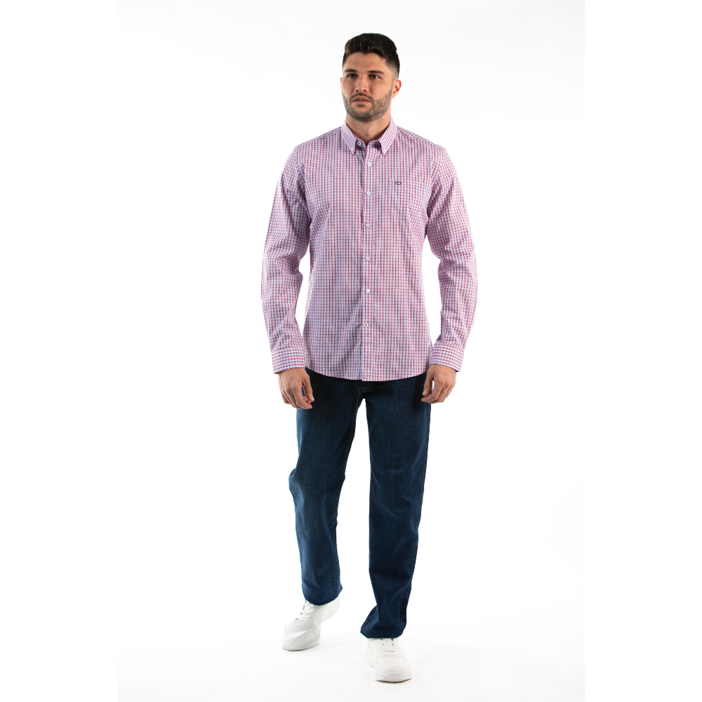 Oscar de la Renta | Camisa Casual de Manga Larga a Cuadros