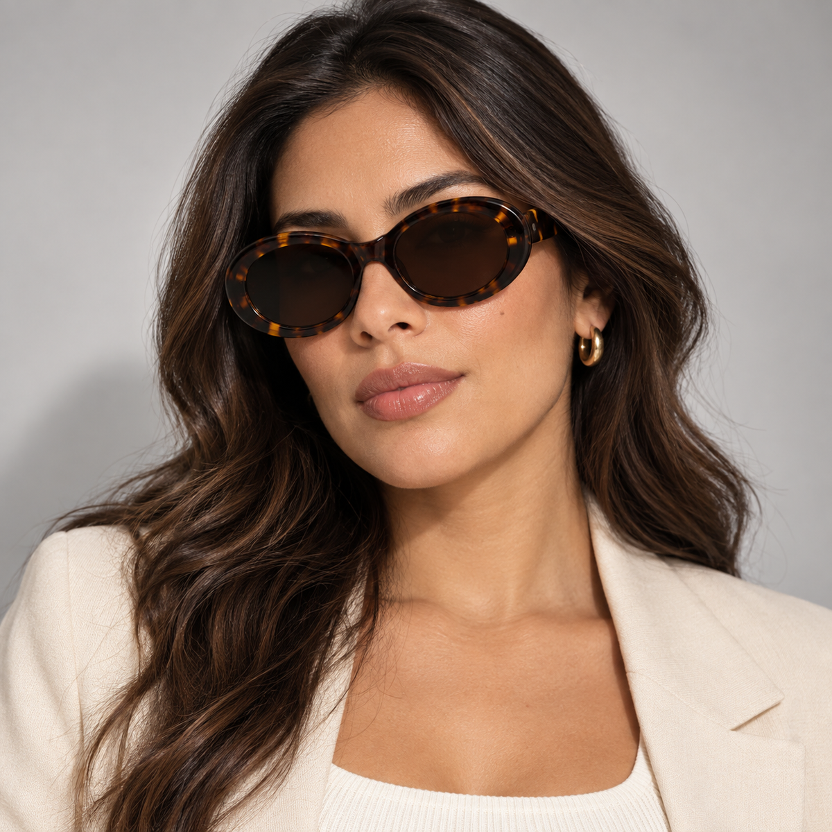Olea | Lentes de Sol Ovalados de Acetato Negro