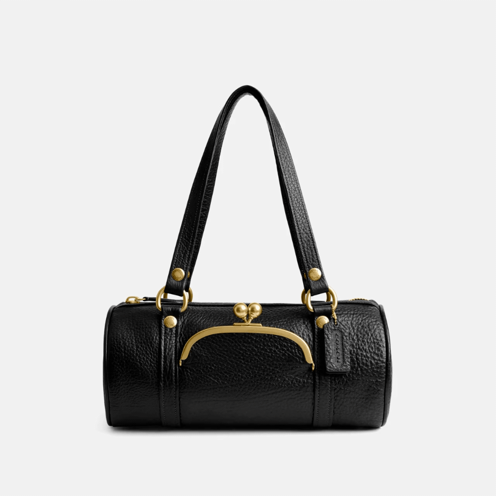 Coach | Bolso Kisslock Barrel de Cuero Granulado