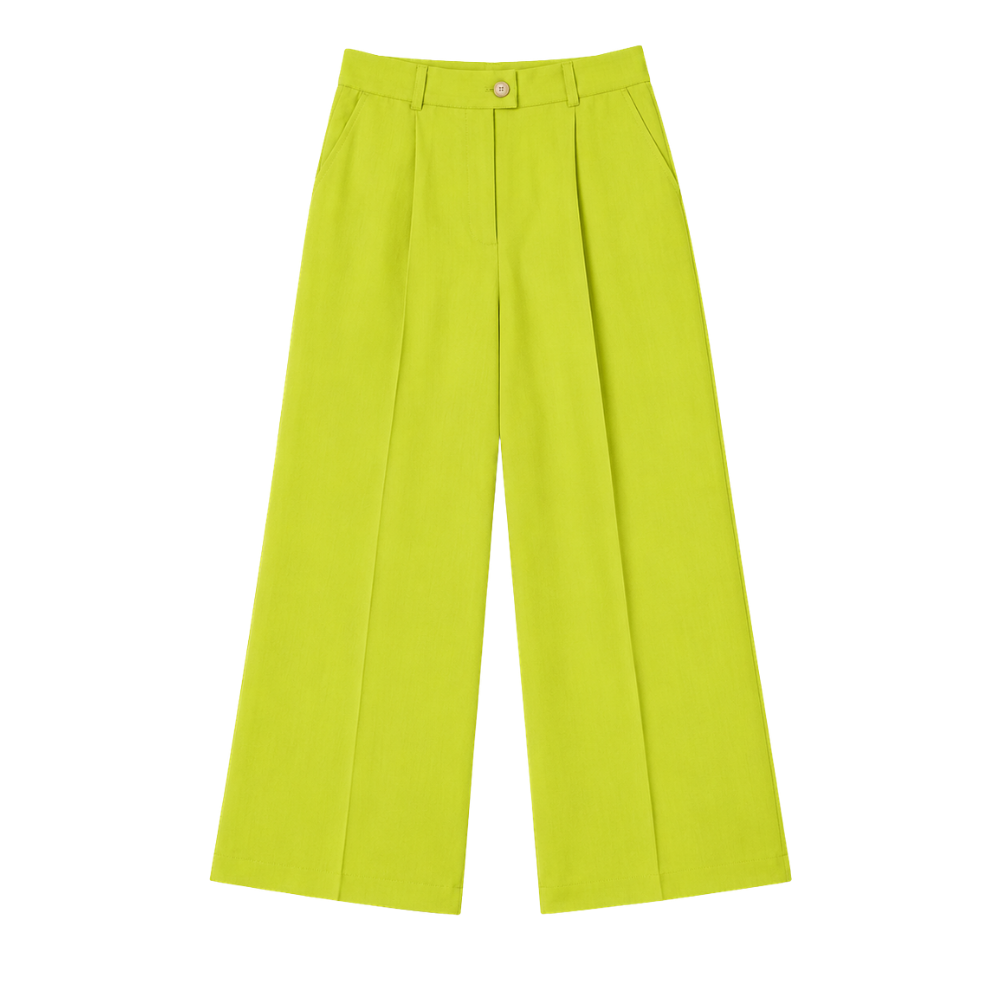 Olea | Pantalón de Pierna Amplia con Pliegues para Dama