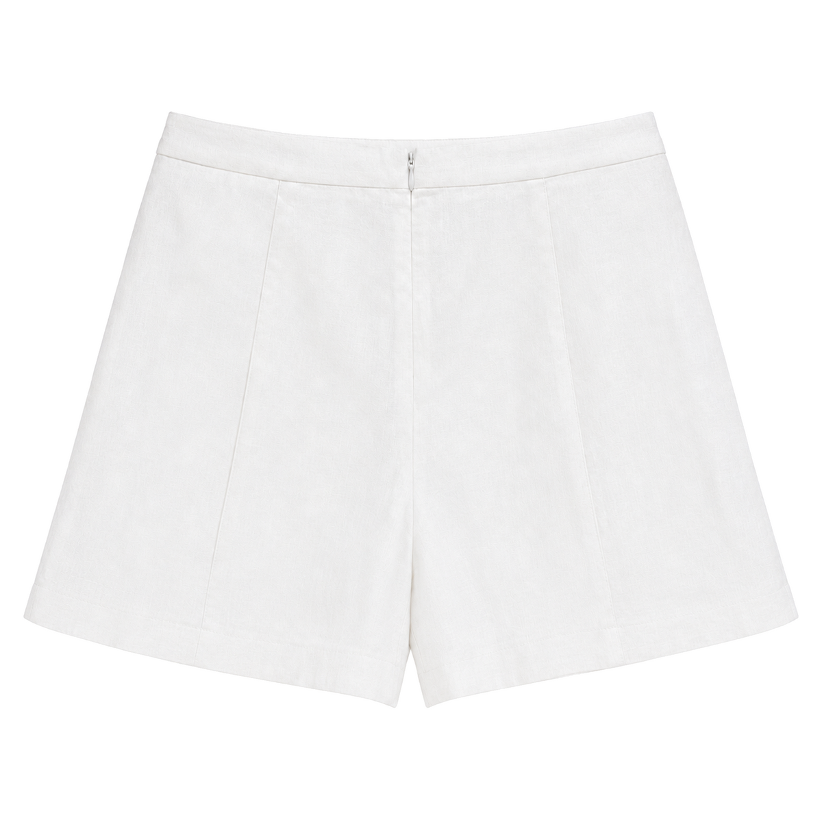 Olea | Short Sastre Blanco de Tiro Alto para Dama