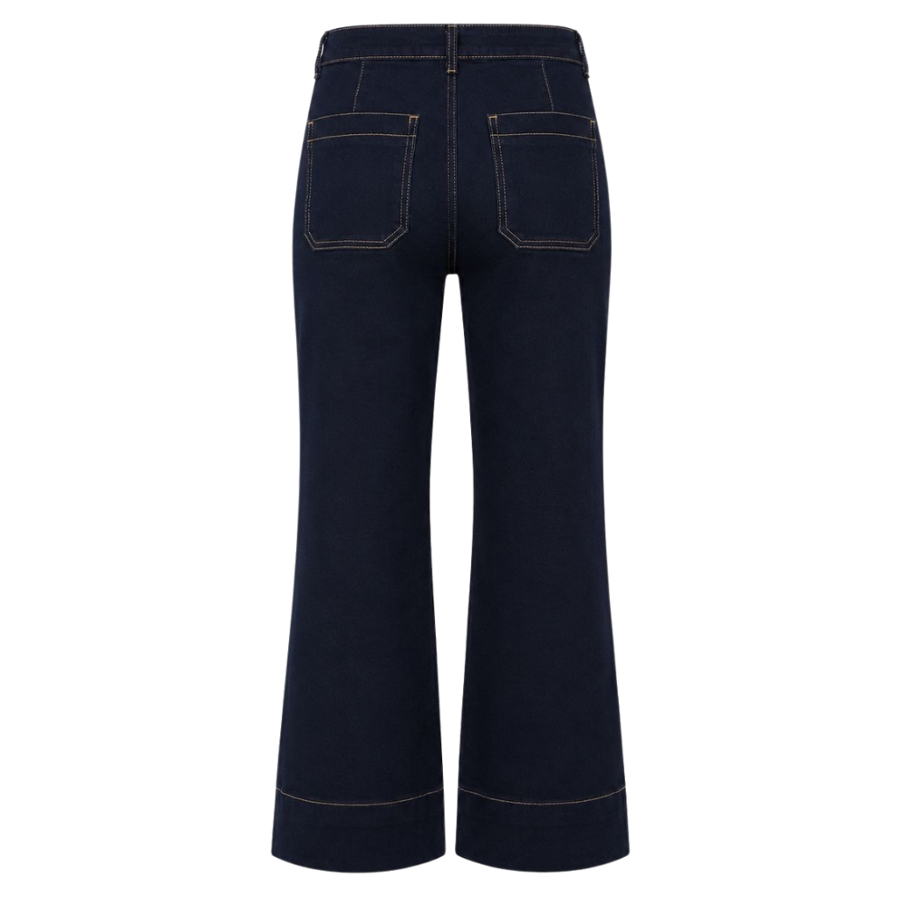 Olea | Jeans de Pierna Ancha con Bolsillos Frontales para Dama