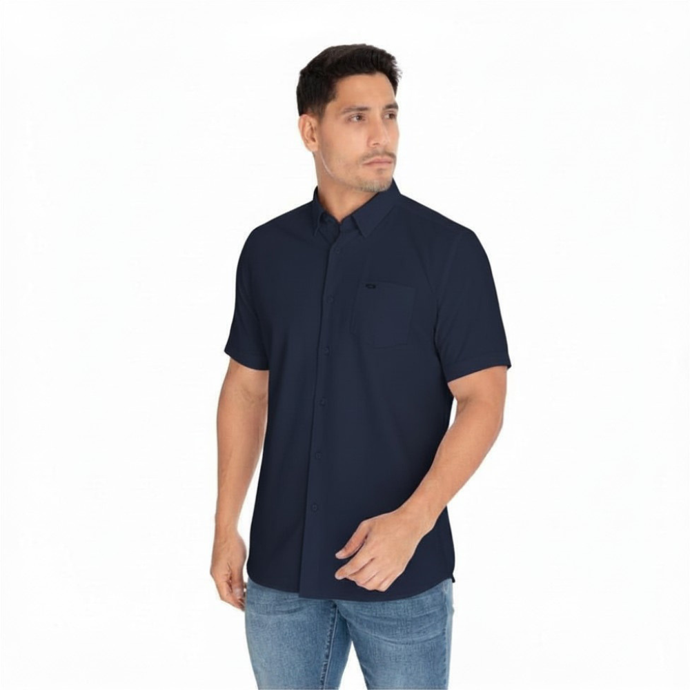 Oscar De La Renta | Camisa Mangas Cortas Lisa Para Caballeros