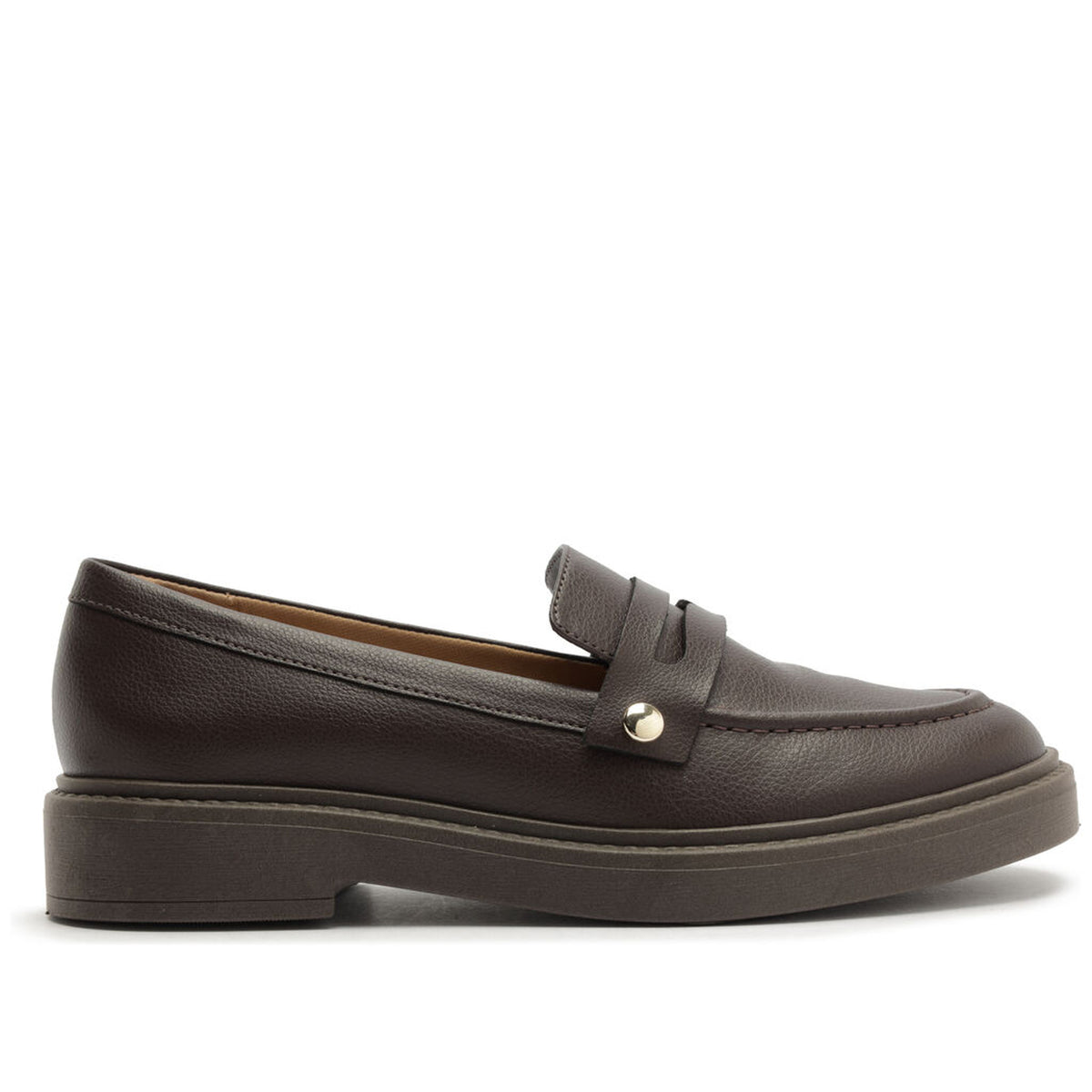 Anacapri | Mocasín chunky con detalle metálico - Marrón