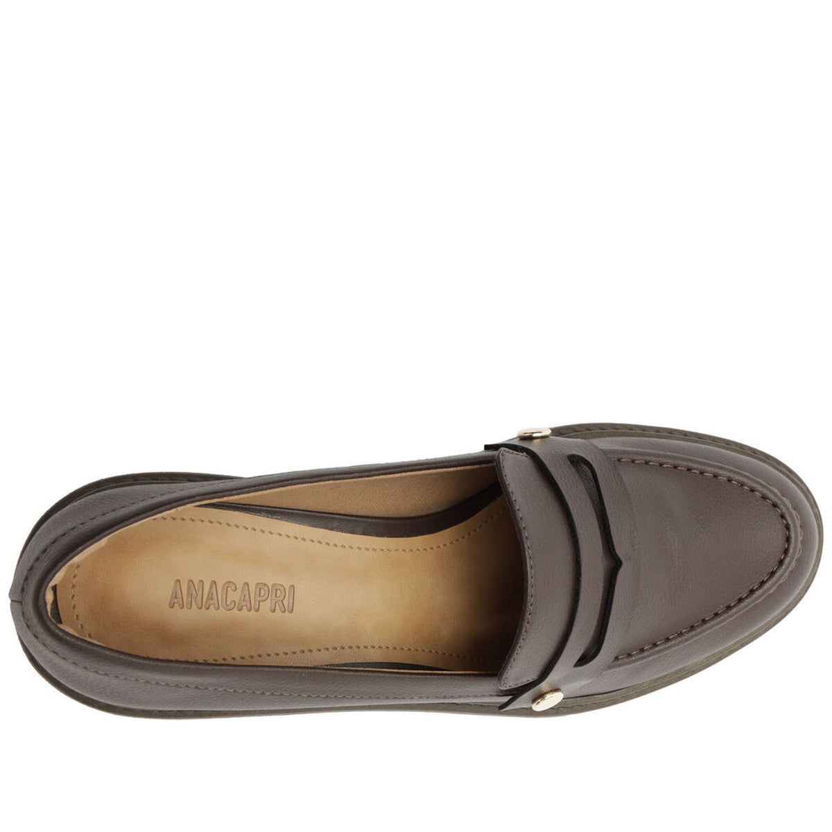 Anacapri | Mocasín chunky con detalle metálico - Marrón