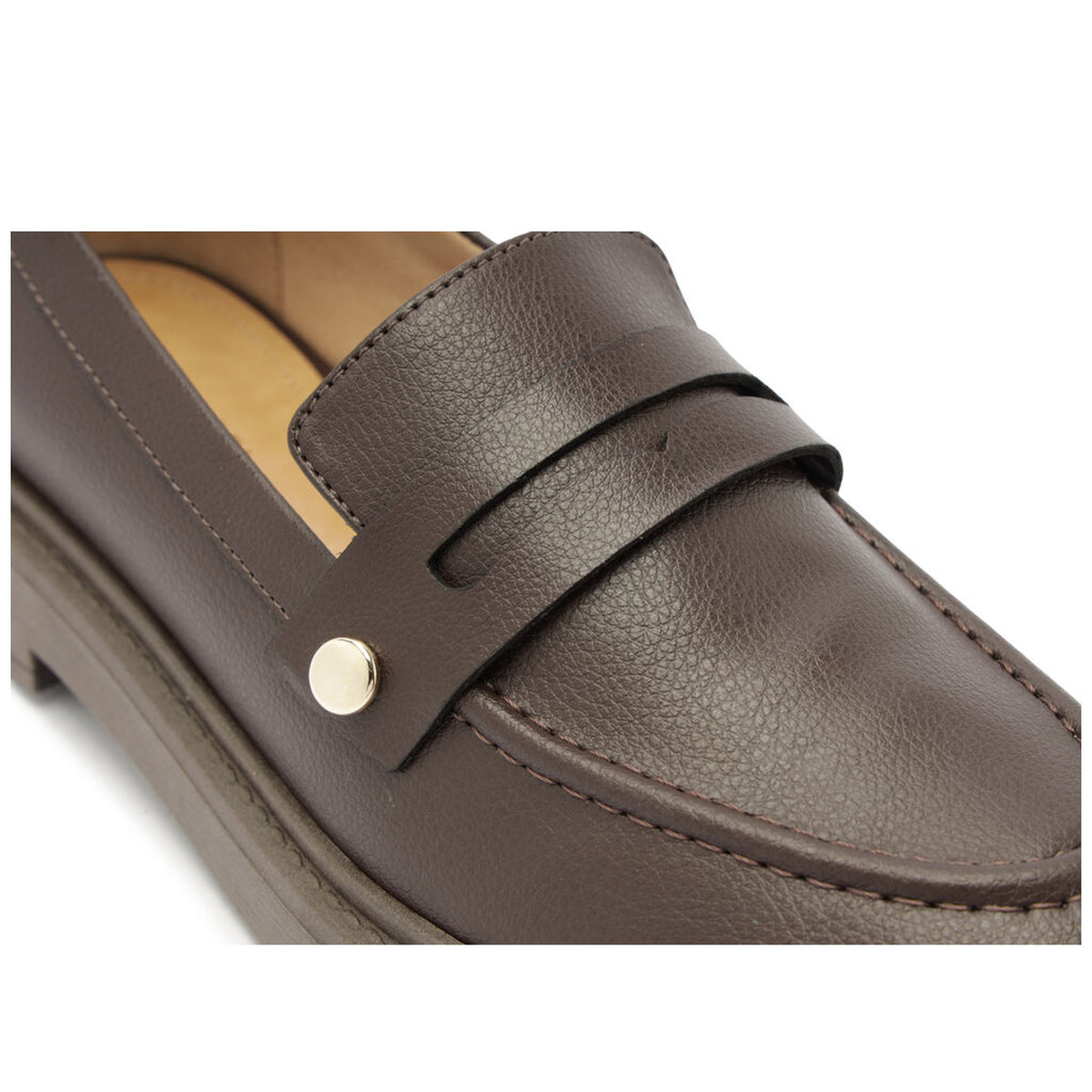 Anacapri | Mocasín chunky con detalle metálico - Marrón