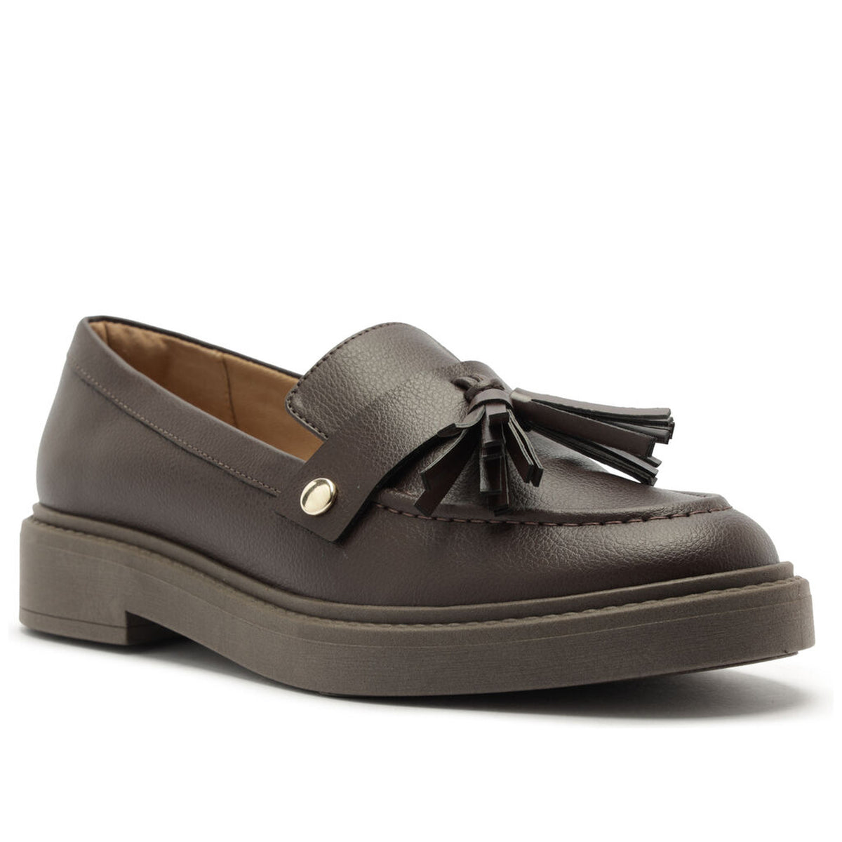 Anacapri | Mocasín chunky con detalle metálico - Marrón