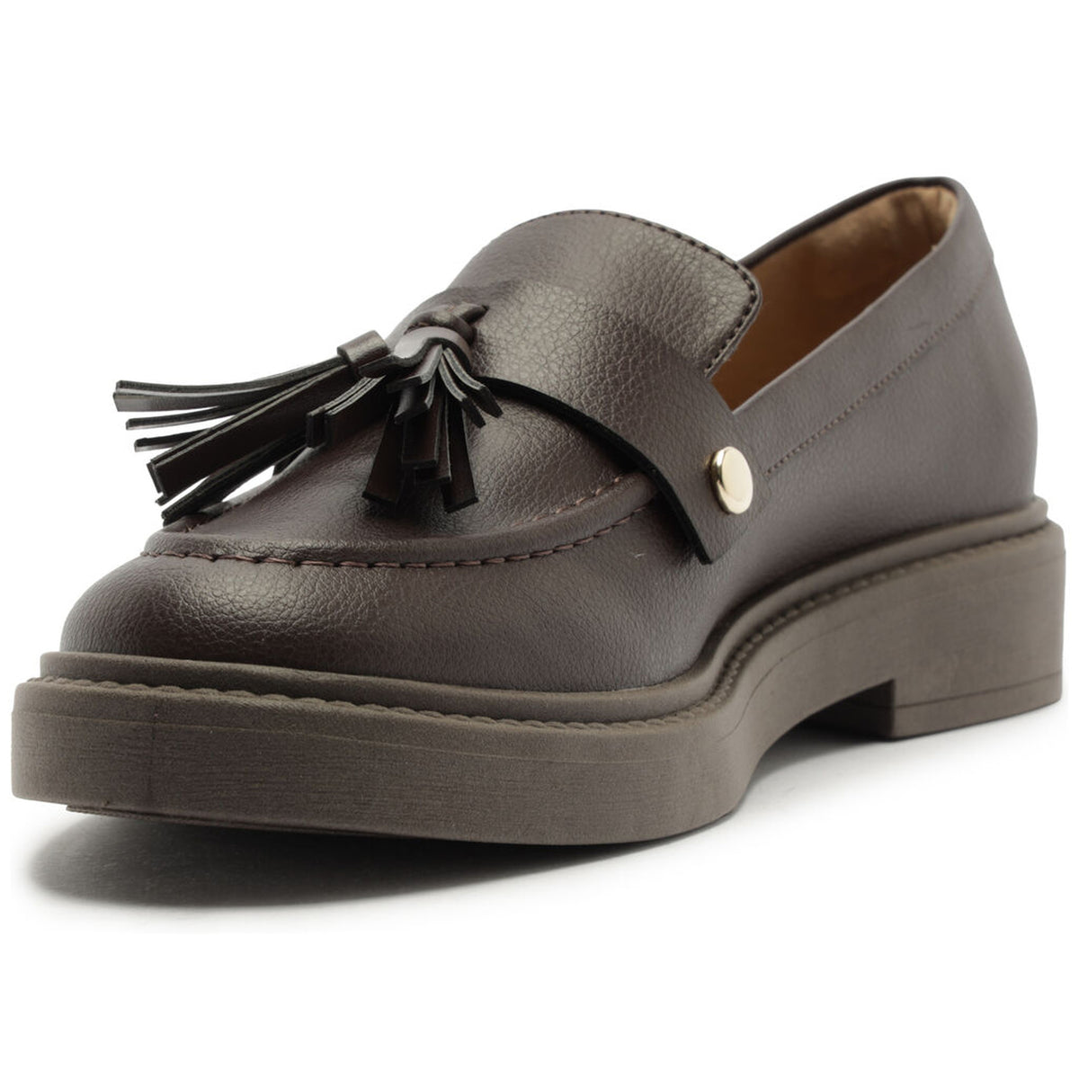 Anacapri | Mocasín chunky con detalle metálico - Marrón