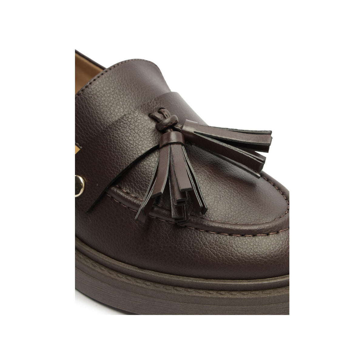 Anacapri | Mocasín chunky con detalle metálico - Marrón