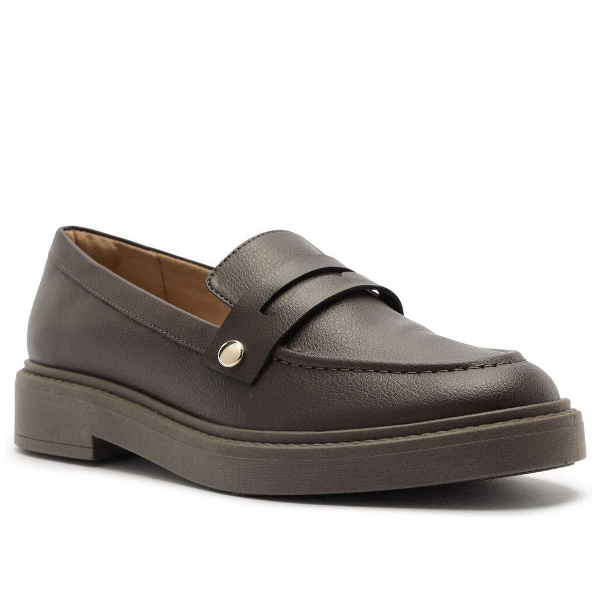 Anacapri | Mocasín chunky con detalle metálico - Marrón