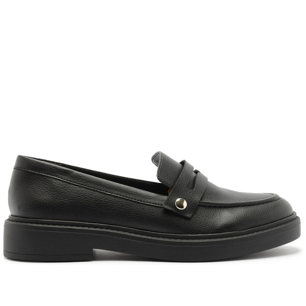 Anacapri | Mocasín chunky con detalle metálico - Negro