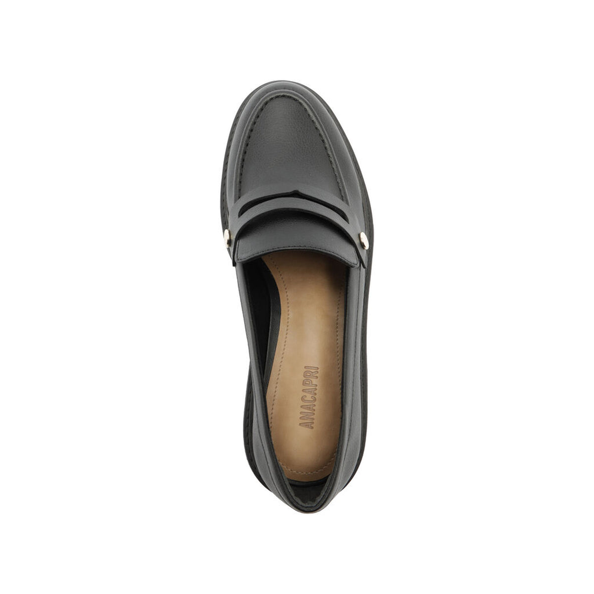 Anacapri | Mocasín chunky con detalle metálico - Negro