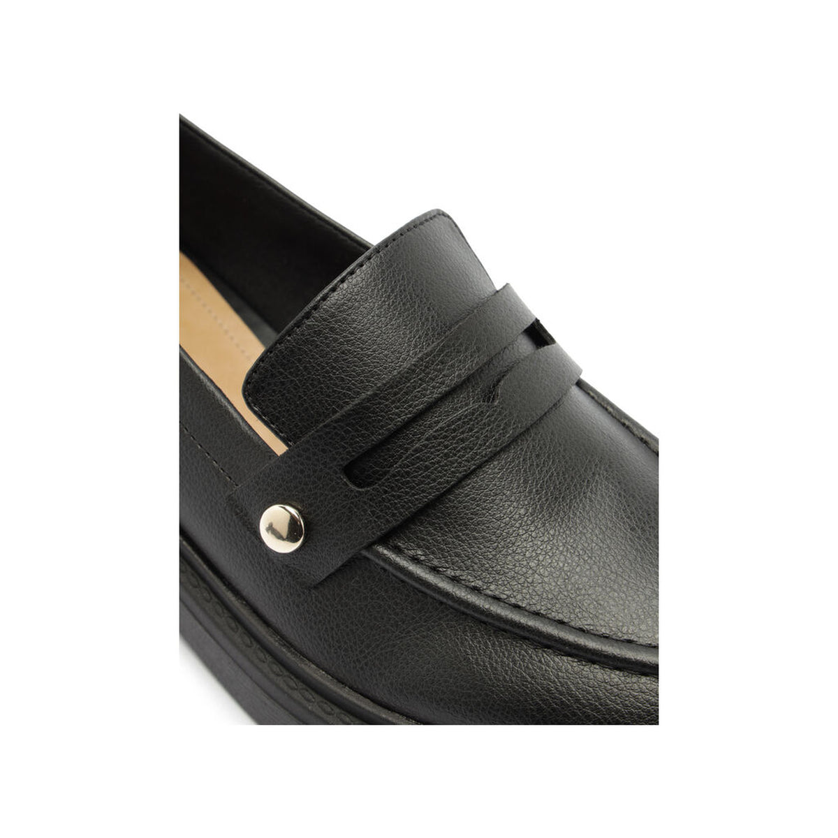 Anacapri | Mocasín chunky con detalle metálico - Negro