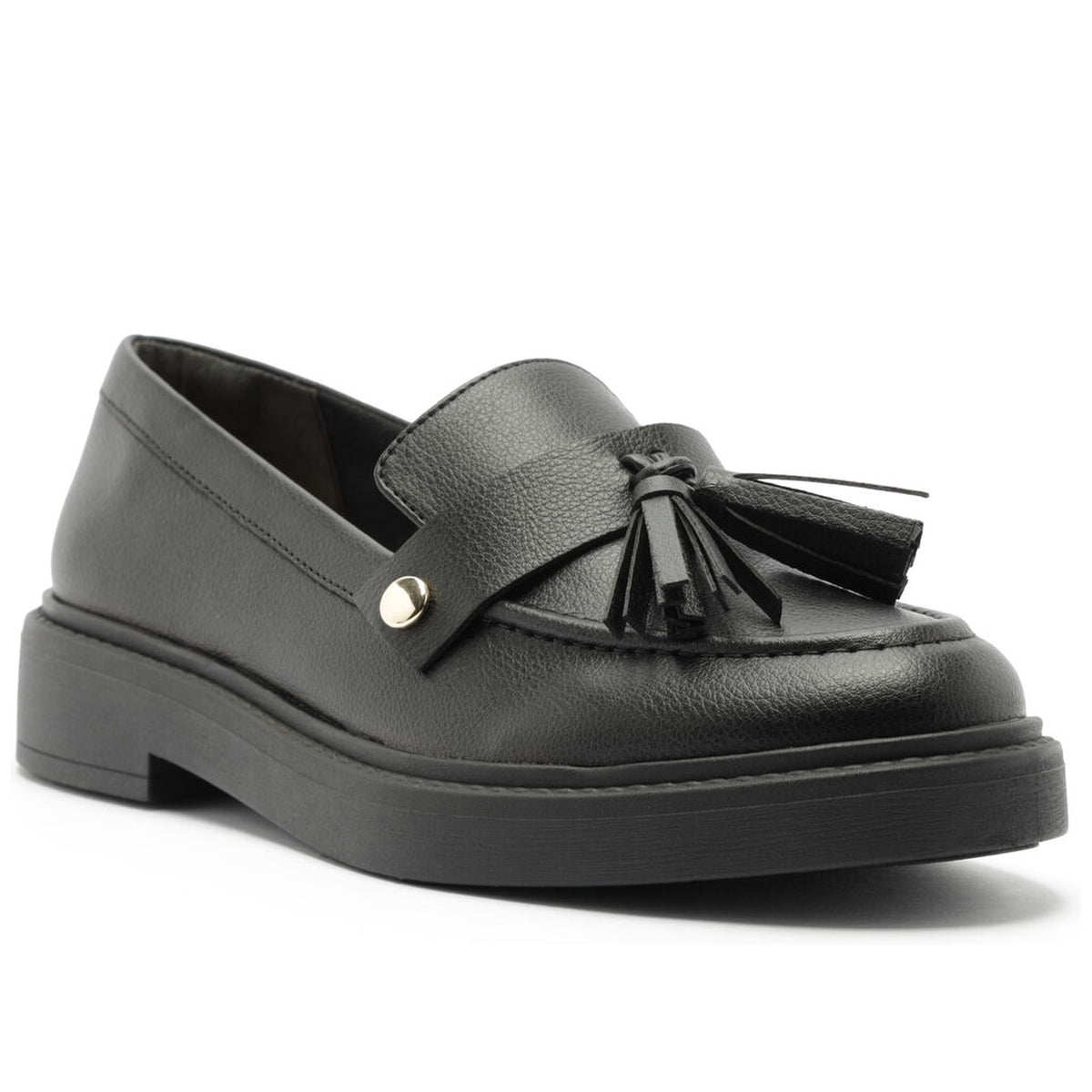 Anacapri | Mocasín chunky con detalle metálico - Negro
