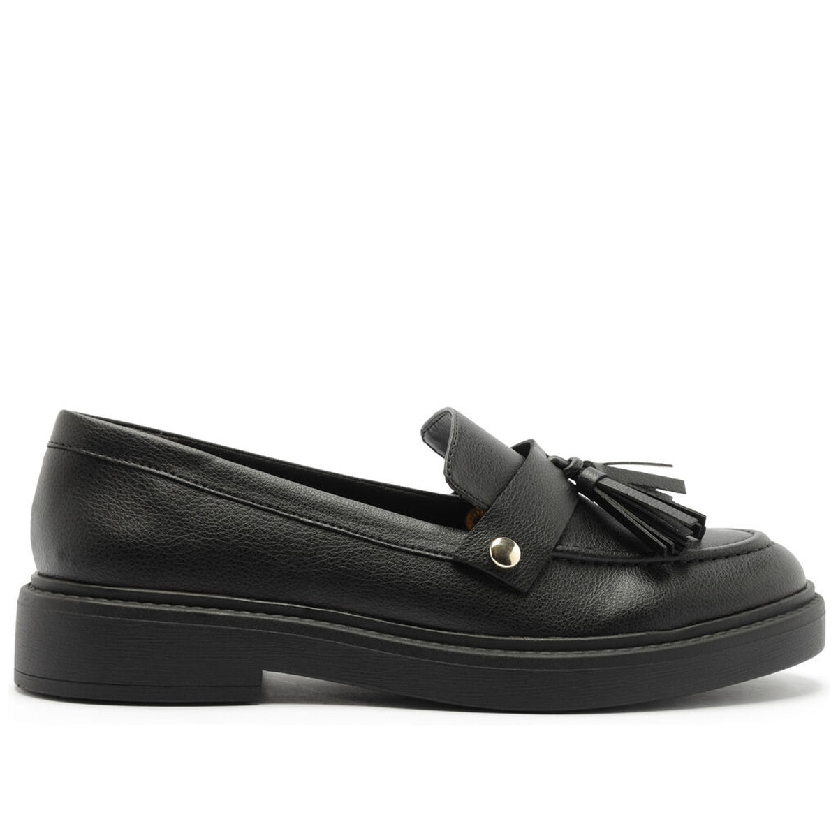 Anacapri | Mocasín chunky con detalle metálico - Negro