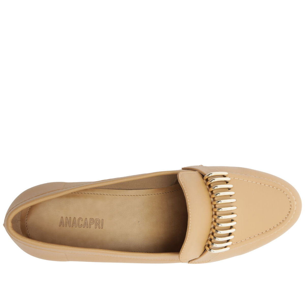 Anacapri | Mocasín con detalle metálico - Beige paja