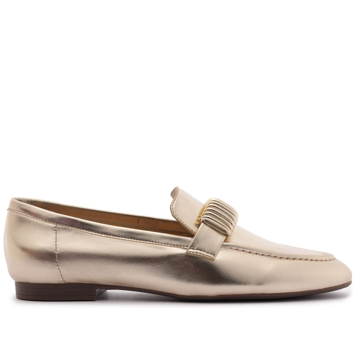 Anacapri | Mocasín con detalle metálico - Dorado claro