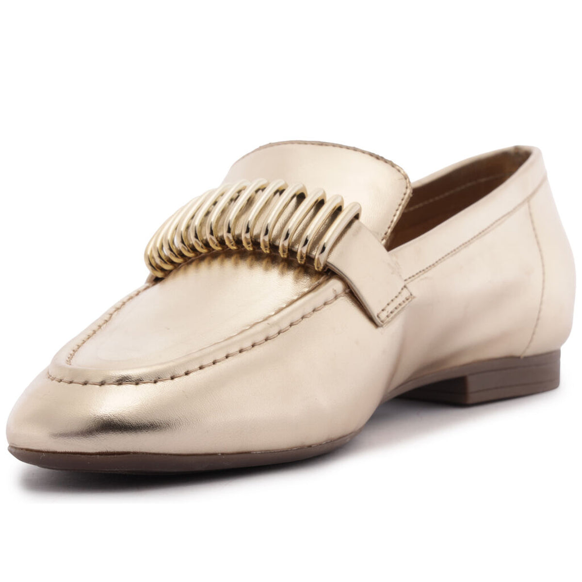 Anacapri | Mocasín con detalle metálico - Dorado claro