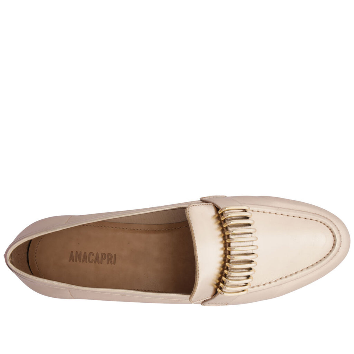 Anacapri | Mocasín con detalle metálico - Dorado claro