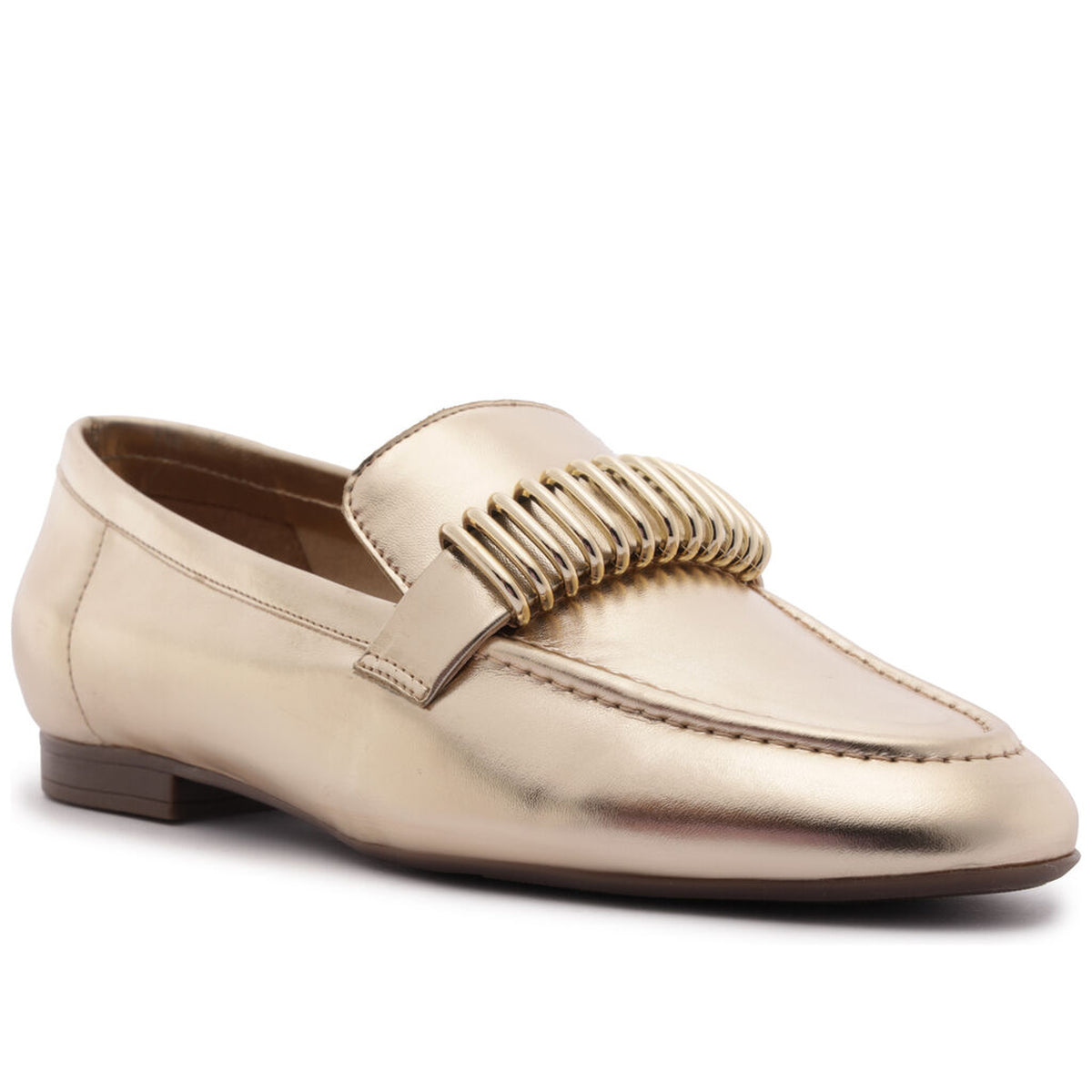 Anacapri | Mocasín con detalle metálico - Dorado claro