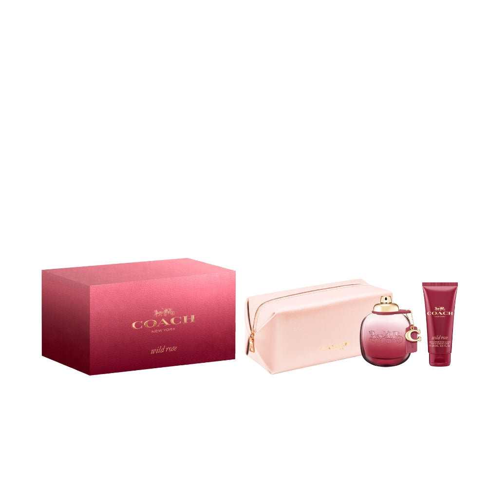 Coach | Set Coach Wild Rose Eau de Parfum 90ml + BL 100ml + Pouch