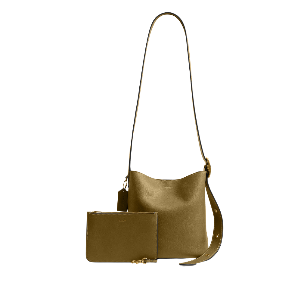 Coach | Bolso tipo cubo Bleecker de piel con veteado natural 21