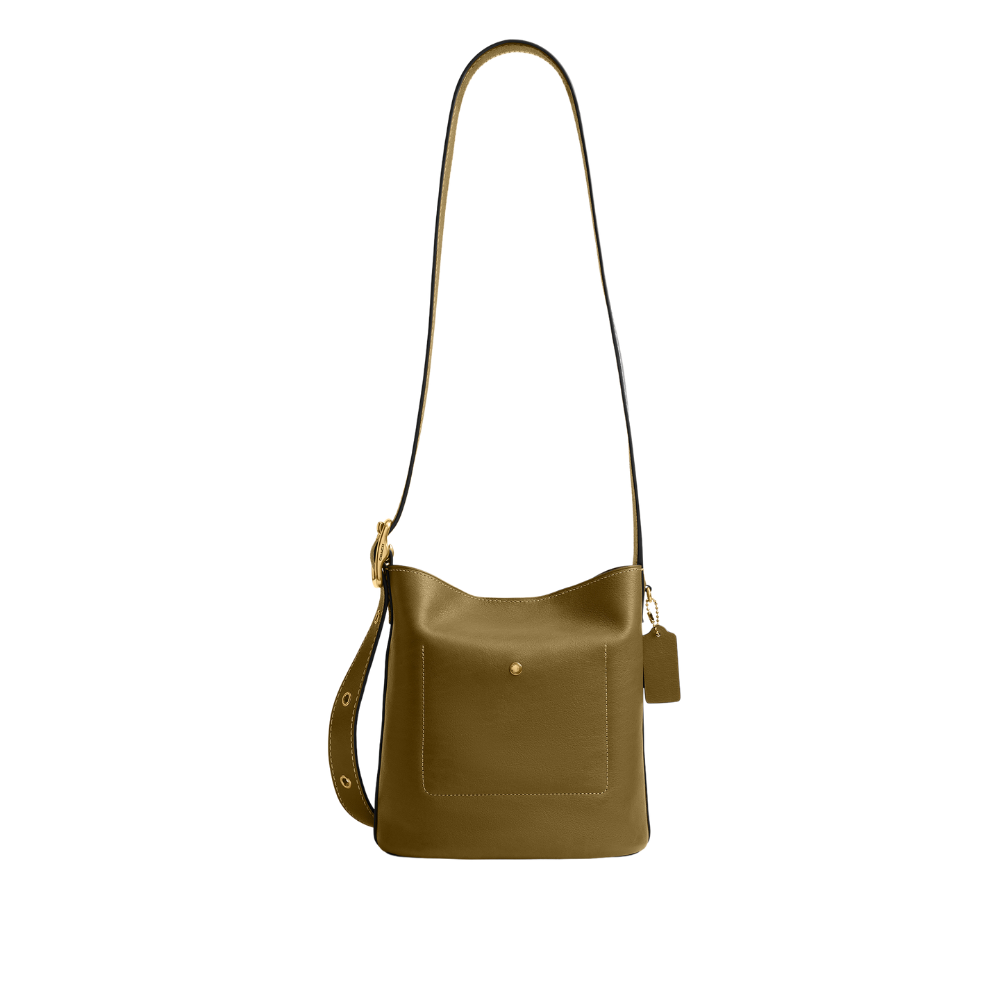 Coach | Bolso tipo cubo Bleecker de piel con veteado natural 21