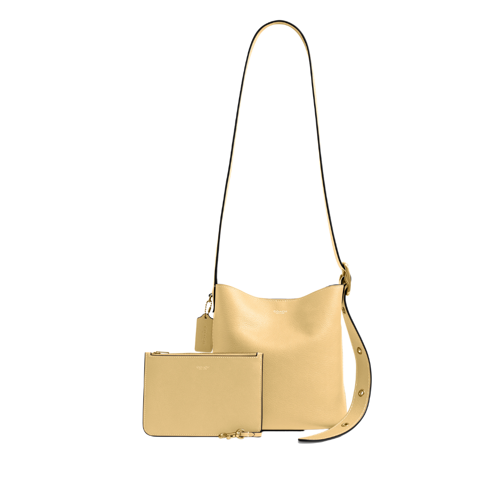 Coach | Bolso tipo cubo Bleecker de piel con veteado natural 21