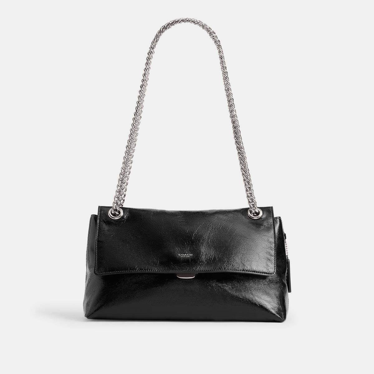 Coach | Bolso Chelsea 30 de Cuero Brillante con Cadena