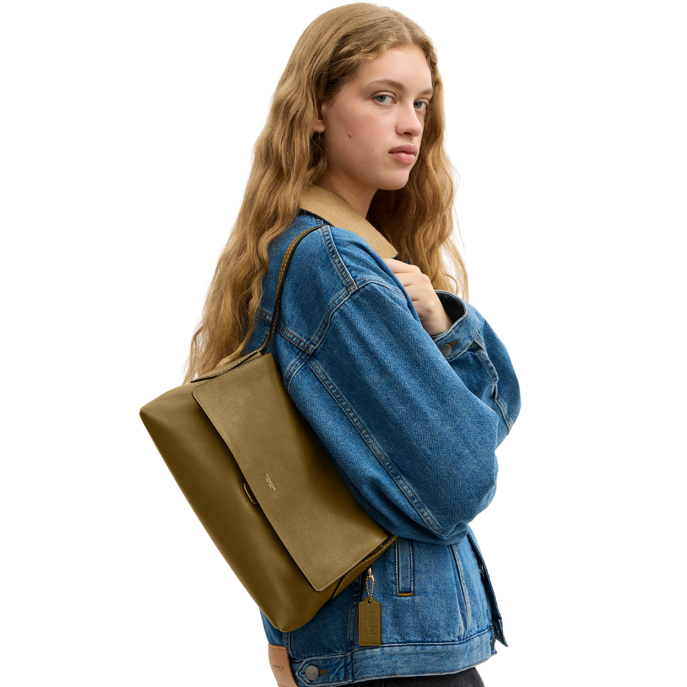 Coach | Bolso de hombro Chelsea de piel con veteado natural, 30