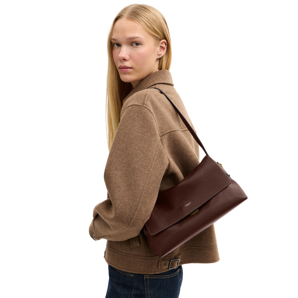 Coach | Bolso de hombro Chelsea de piel con veteado natural, 30