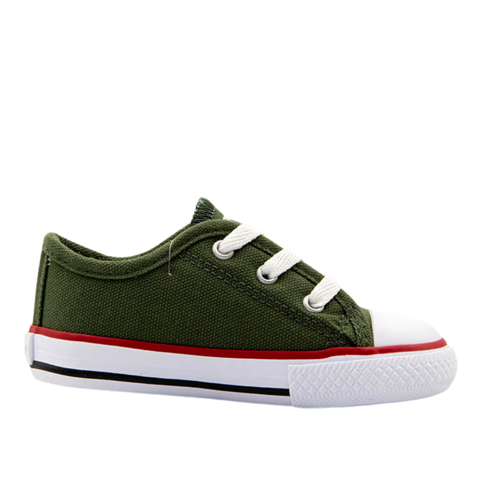 Diversão | Tênis Baby Canvas Low Militar para Niños