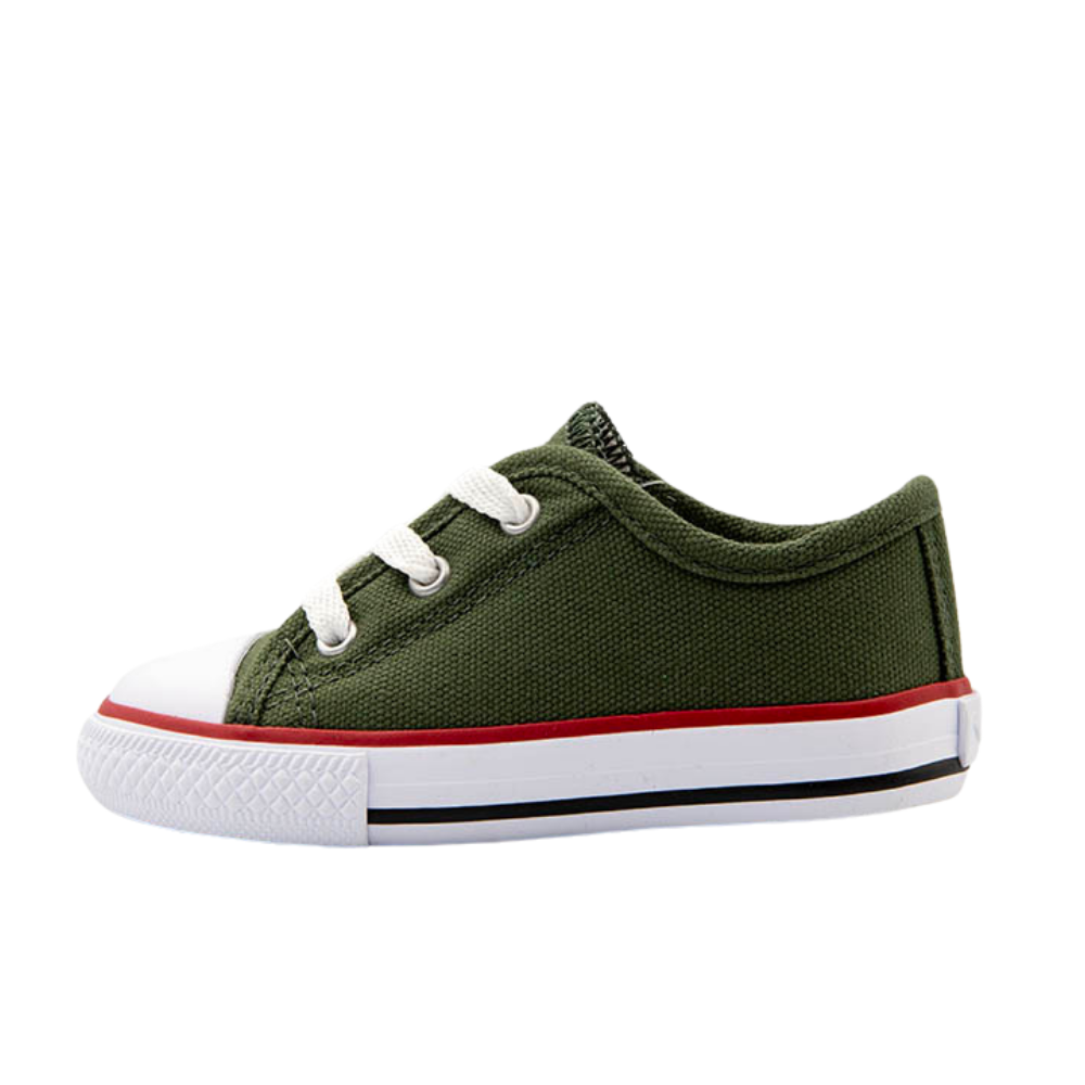 Diversão | Tênis Baby Canvas Low Militar para Niños