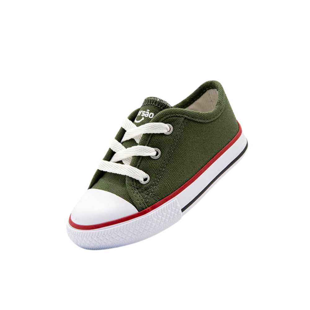Diversão | Tênis Baby Canvas Low Militar para Niños