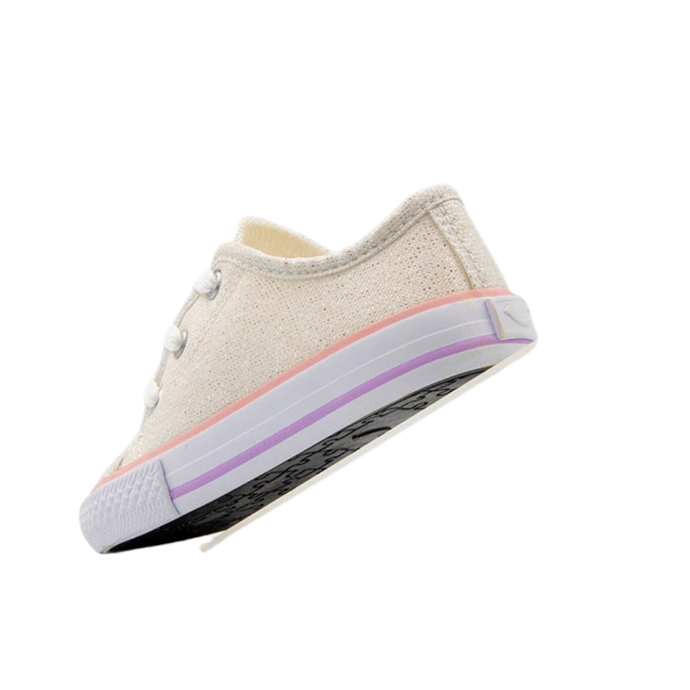 Diversão | Tênis Baby Canvas Low Prata para Niñas