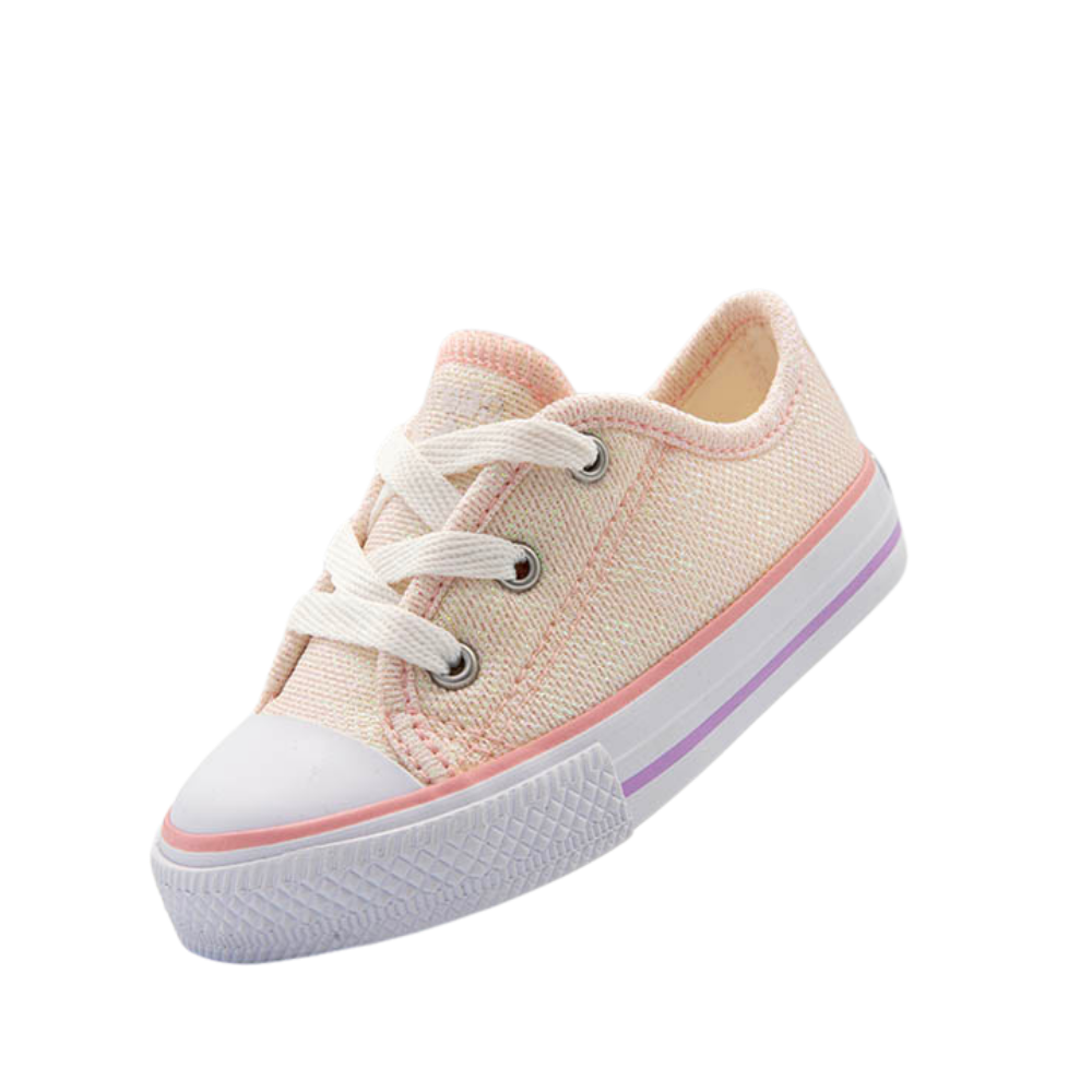 Diversão | Tênis Baby Canvas Low Rose para Niñas