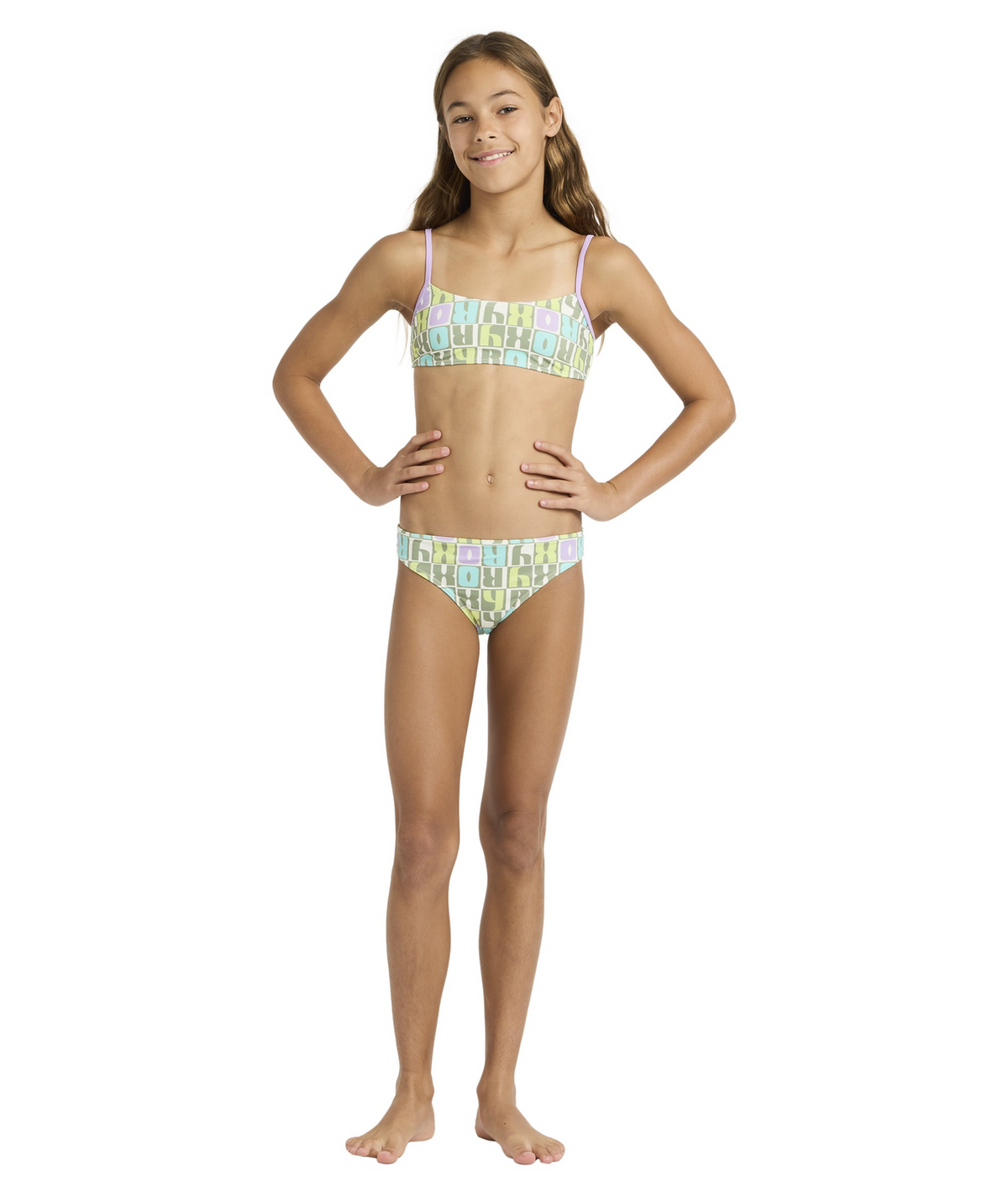 Roxy | Bikini Bralette Letter Up Set para Niña