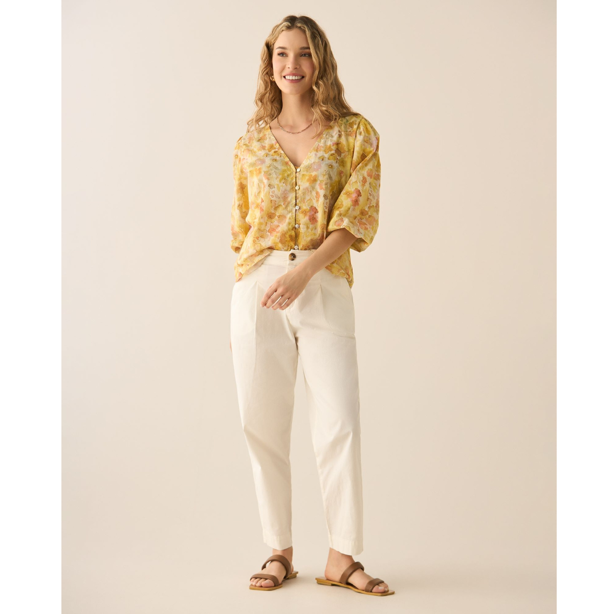 Esprit | Camisa Manga 3/4 Amplia para Mujer