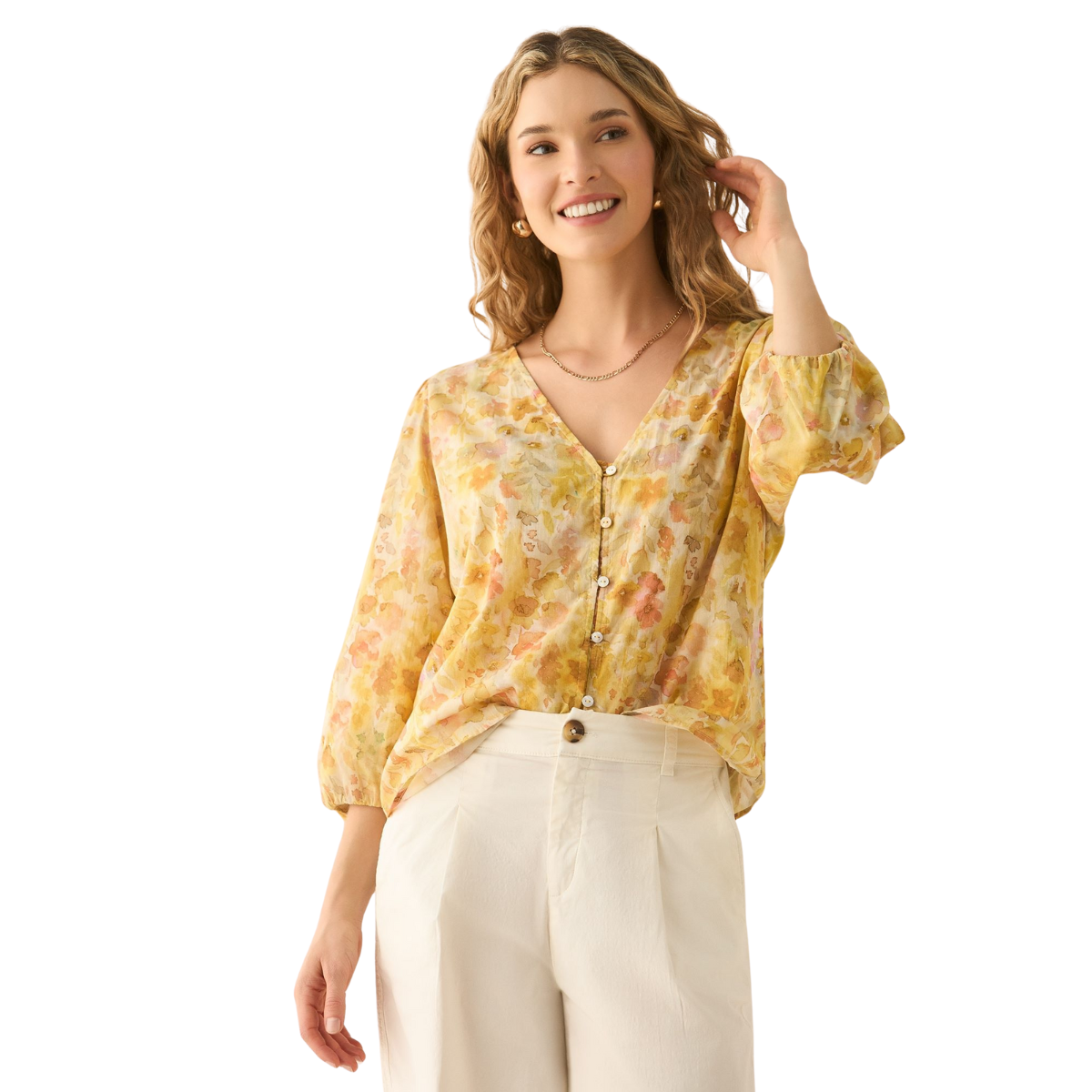 Esprit | Camisa Manga 3/4 Amplia para Mujer