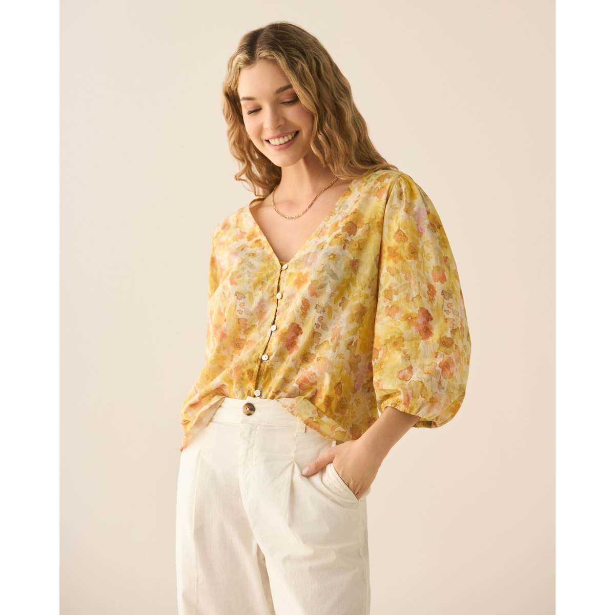 Esprit | Camisa Manga 3/4 Amplia para Mujer