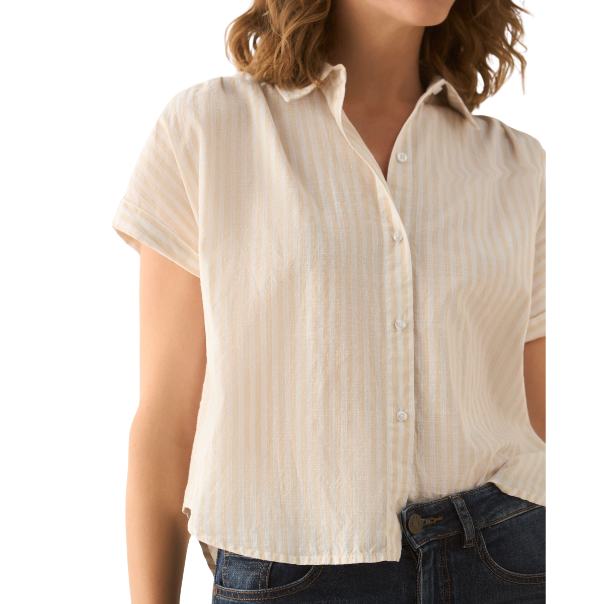 Esprit | Camisa Manga Corta De Rayas Para Mujer