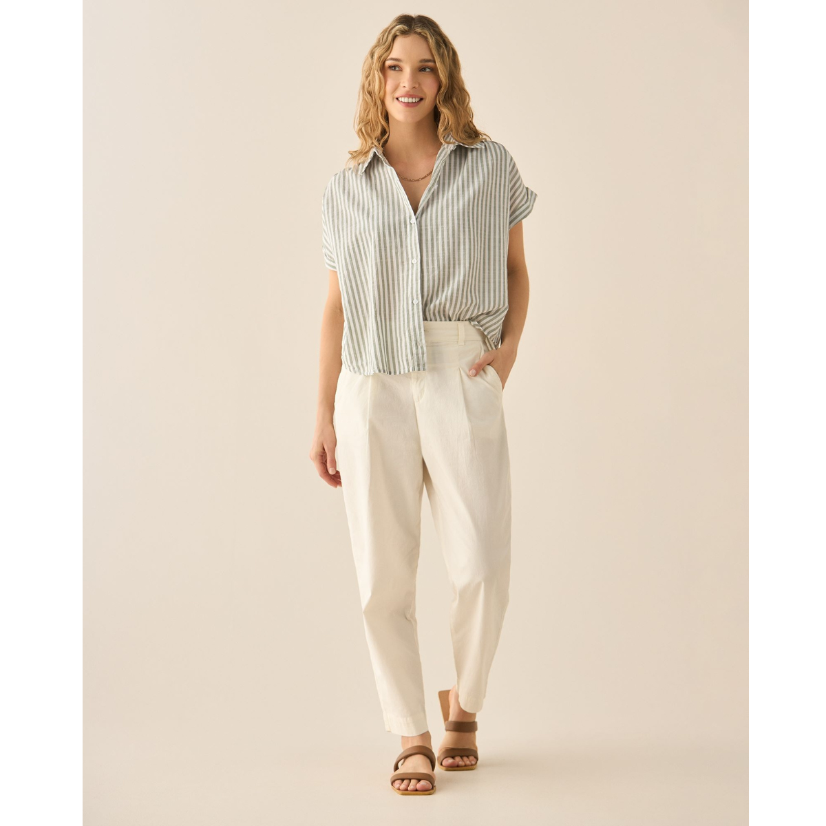 Esprit | Camisa Manga Corta De Rayas Para Mujer