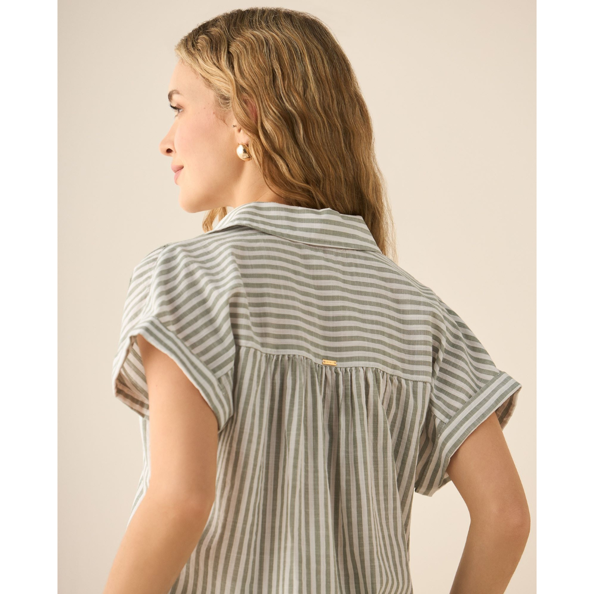 Esprit | Camisa Manga Corta De Rayas Para Mujer