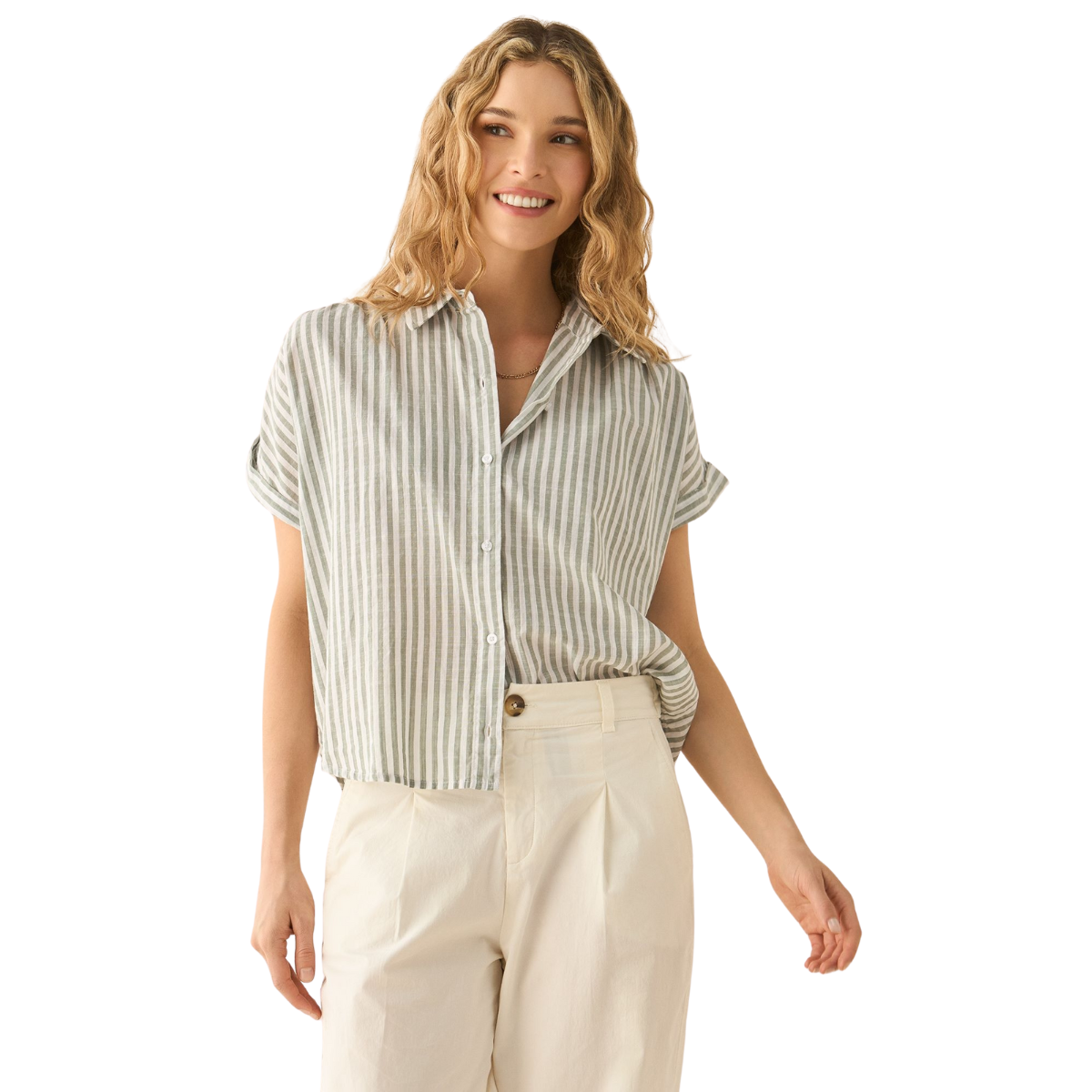 Esprit | Camisa Manga Corta De Rayas Para Mujer