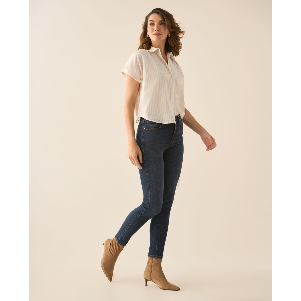 Esprit | Camisa Manga Corta De Rayas Para Mujer