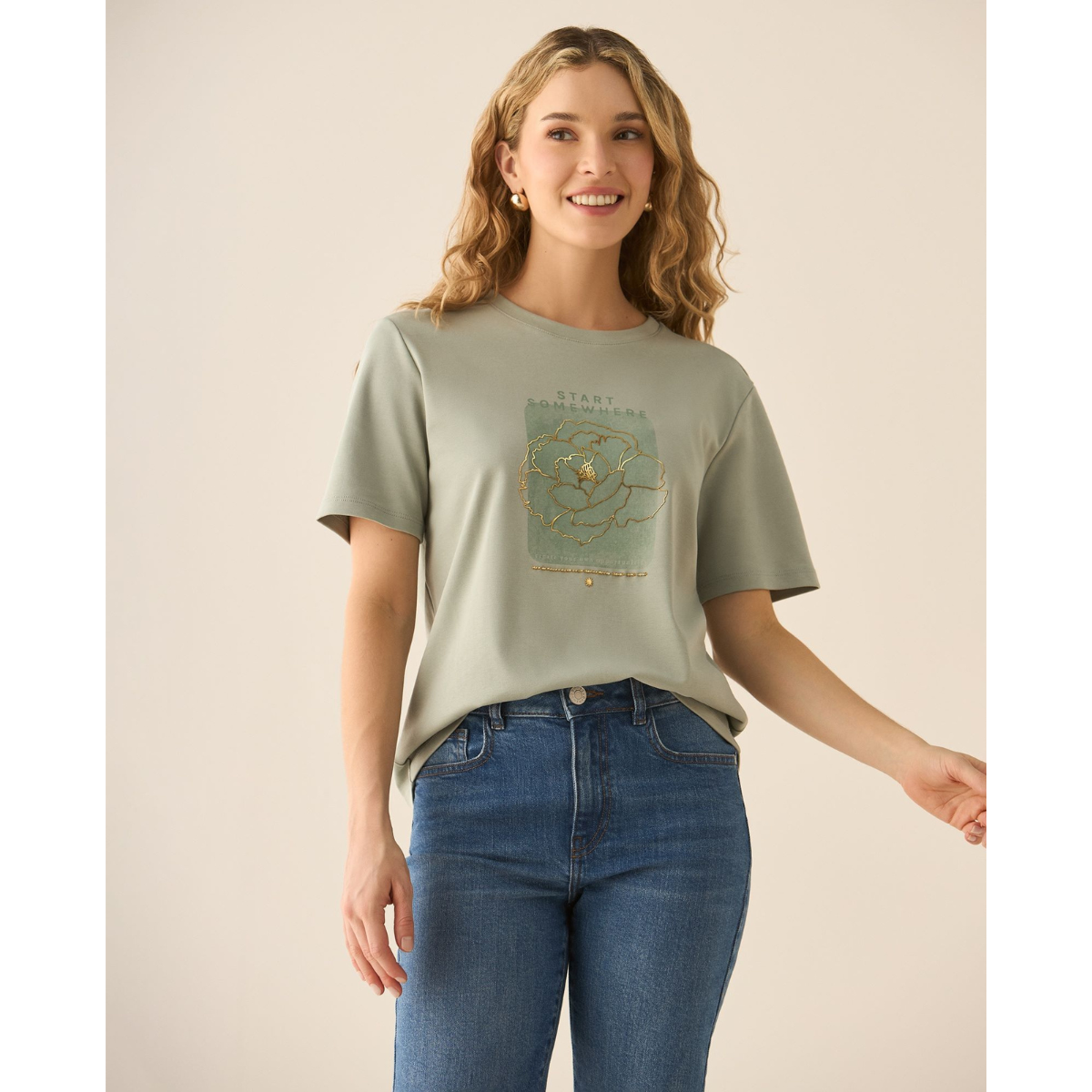 Esprit | Camiseta Básica Manga Corta para Mujer