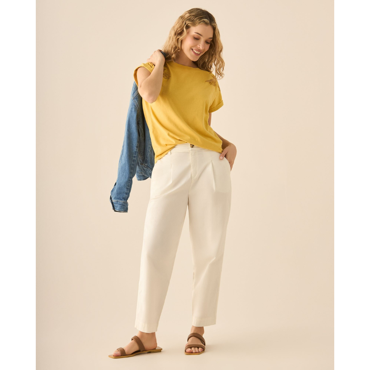 Esprit | Camiseta Manga Corta Con Apliques Brillantes  para Mujer