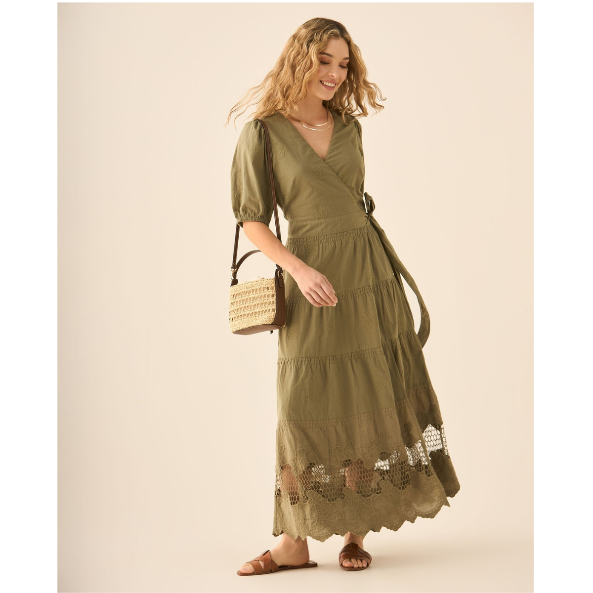 Esprit | Vestido Largo con Bolero y Bordados para Mujer